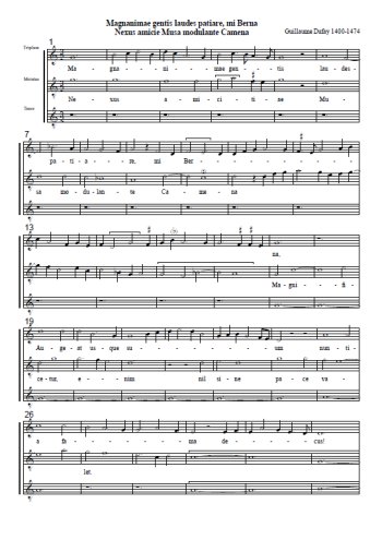 Guillaume Dufay - Magnanimae gentis laudes patiare